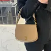圖片 Saint Laurent 800846 YSL Box 小牛皮 Voltaire 包 太妃糖奶茶色