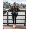 圖片 Saint Laurent 442906 YSL 中款 Sunset 翻蓋金鍊包 黑色