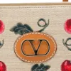 圖片 Valentino 中款拉菲草編織櫻桃包 付長肩帶
