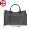 圖片 Balenciaga 823058 Le City 小羊皮中款機車包 火山岩灰色