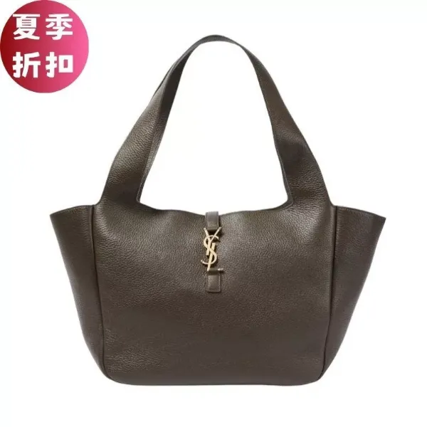 圖片 Saint Laurent 763435 YSL LE 5 A 7 Bea 柔軟鹿皮包 麝香棕色