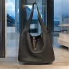 圖片 Saint Laurent 763435 YSL LE 5 A 7 Bea 柔軟鹿皮包 麝香棕色