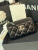 圖片 CHANEL 25 香奈兒 CHANEL 荔枝皮 拉鍊 卡包 零錢包 AP4040 黑金羊拉鍊一字卡包