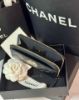 圖片 CHANEL 25 香奈兒 CHANEL 荔枝皮 拉鍊 卡包 零錢包 AP4040 黑金羊拉鍊一字卡包