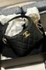 圖片 Chanel 香奈兒 CHANEL AP4484 黑色荔枝皮 大 CC 斜背包手提包便當盒包