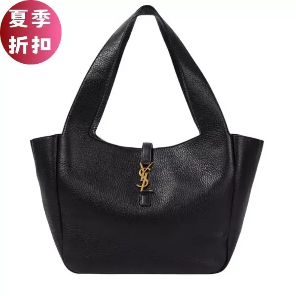 圖片 Saint Laurent 763435 YSL LE 5 A 7 Bea 柔軟鹿皮包 黑色