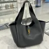 圖片 Saint Laurent 763435 YSL LE 5 A 7 Bea 柔軟鹿皮包 黑色