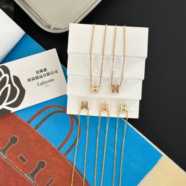 圖片 Hermès Mini Pop H Pendant 立體簍空 迷你Logo項鍊