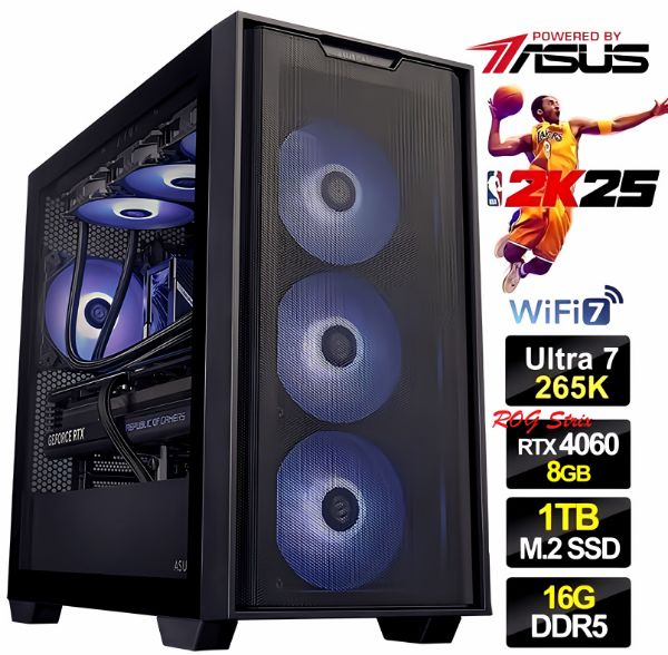 圖片 NBA 2K25】20核 U7 華碩 TUF WIFI7 梟鷹三風扇 ROG 4060 飇16G 電競 1T 電腦 主機