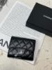 圖片 Chanel 25p 全黑so black 內裏零錢袋 小錢包/三折短夾