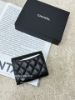 圖片 Chanel cf 黑金 荔枝皮 三折短夾 內裏零錢袋
