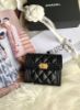 圖片 Chanel boy黑金 荔枝皮 三折短夾