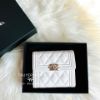圖片 Chanel boy 白淡金 荔枝皮 三折短夾