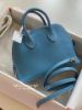 圖片 Hermes mini bolide 牛仔藍 銀扣 走白線 ev皮W