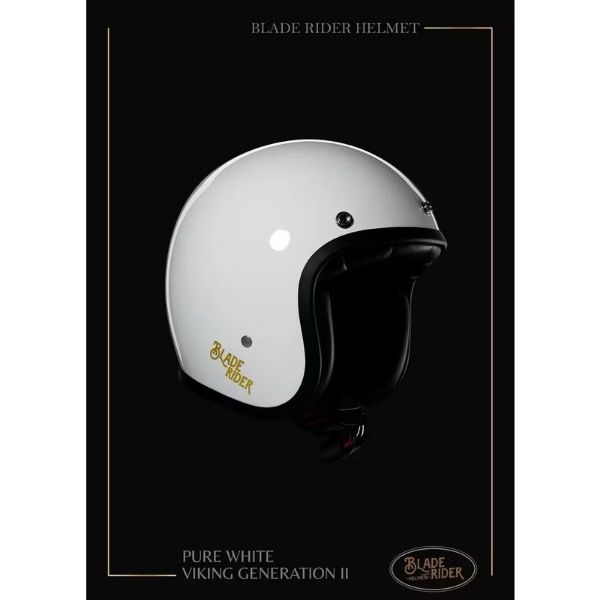 圖片 【台中硬了安全帽】BLADE RIDER BR 第二代VIKING 素色 玻璃纖維 復古帽