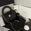 圖片 CHANEL 23K KELLY 黑金手提皮革鏈包