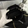 圖片 CHANEL 23K KELLY 黑金手提皮革鏈包