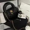 圖片 CHANEL 23K KELLY 黑金手提皮革鏈包