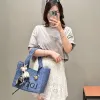 圖片 Loewe 中款棕櫚 Font Tote 包 淺藍色/付長肩帶