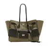 圖片 Balenciaga 835670 中款棉質小牛皮 Bel Air 包 卡其色
