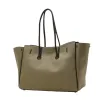 圖片 Balenciaga 835670 中款棉質小牛皮 Bel Air 包 卡其色