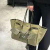 圖片 Balenciaga 835670 中款棉質小牛皮 Bel Air 包 卡其色