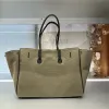 圖片 Balenciaga 835670 中款棉質小牛皮 Bel Air 包 卡其色