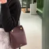 圖片 Loewe Pebble 平滑小牛皮包 勃艮地紅色