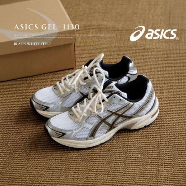NICEDAY 代購 Asics Gel-1130 亞瑟士 復古 白灰 黑白灰 網眼 透氣 慢跑鞋 1201A256-113