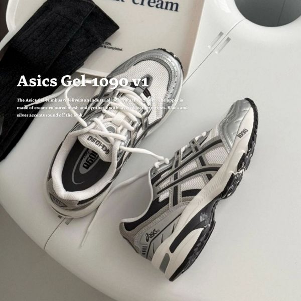NICEDAY 代購 Asics Gel-1090 v1 黑白銀 白 銀 灰 復古 慢跑鞋 Y2K 男女鞋 1203A243-100