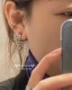 圖片 Chanel 鏤空水鑽愛心 雙c吊墜耳釘