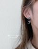 圖片 Chanel 黑色水鑽星星吊墜 雙c耳釘
