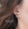 圖片 Chanel 24b 黑白花邊 雙c耳夾