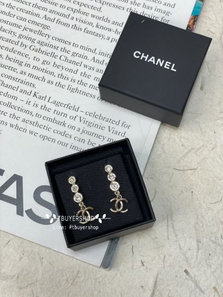 圖片 Chanel 25s 水鑽吊墜雙c耳夾