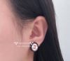 圖片 Chanel 黑白 鈕扣琺瑯cc耳夾 法式優雅 太好看了