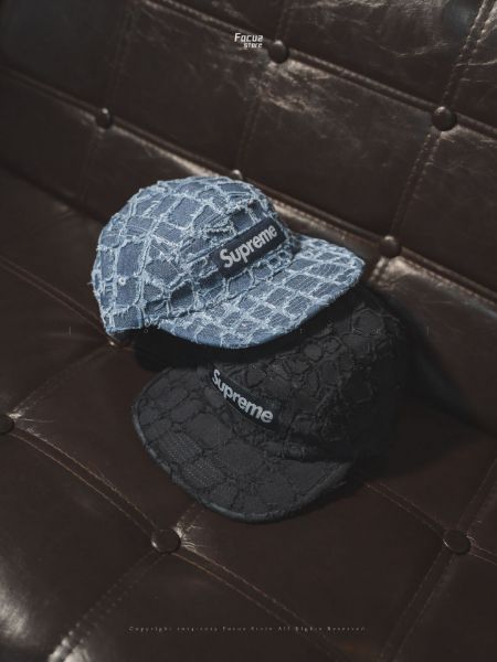 【Focus Store】Supreme SS25 Week12 Frayed Croc Denim Camp Cap