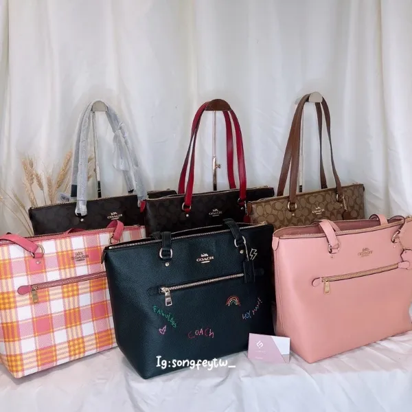 圖片 Coach 拉鍊托特 微笑托特包