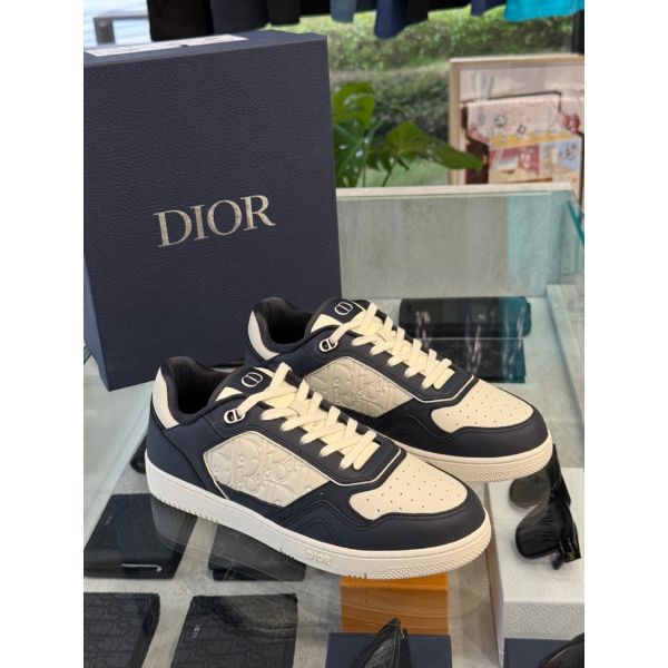 圖片 Dior 新款 深藍壓紋logo設計 男生 球鞋 B27