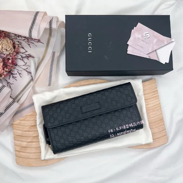 圖片 Gucci 雙層浮雕長夾 滿版logo
