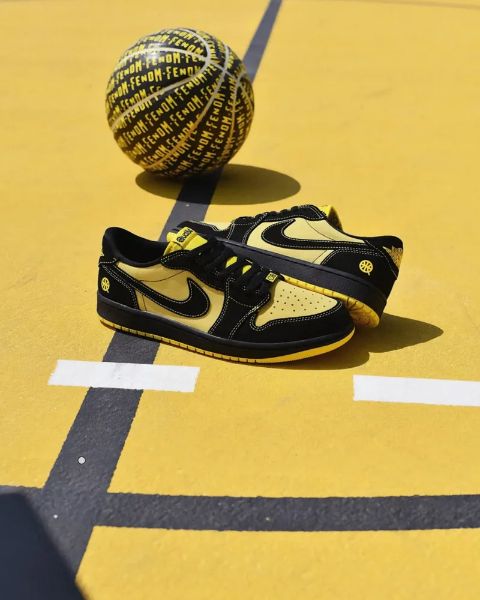 【Focus Store】Quai 54 x Nike Air Jordan 1 Retro Low OG "Black Yellow" IB8836-007