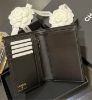 圖片 CHANEL 25A AP4735 大CC 鑽金扣護照萬用套短夾 黑金 
