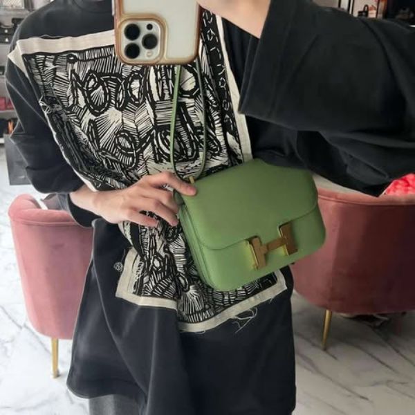 圖片 Hermes 牛油果綠金釦康康19