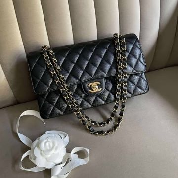 圖片 Chanel 黑金荔枝經典款coco25