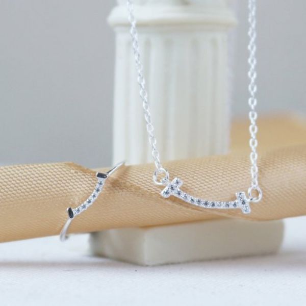 圖片 【美鑽銀飾】耀眼微笑|鋯石 925純銀項鍊| 大員囡仔