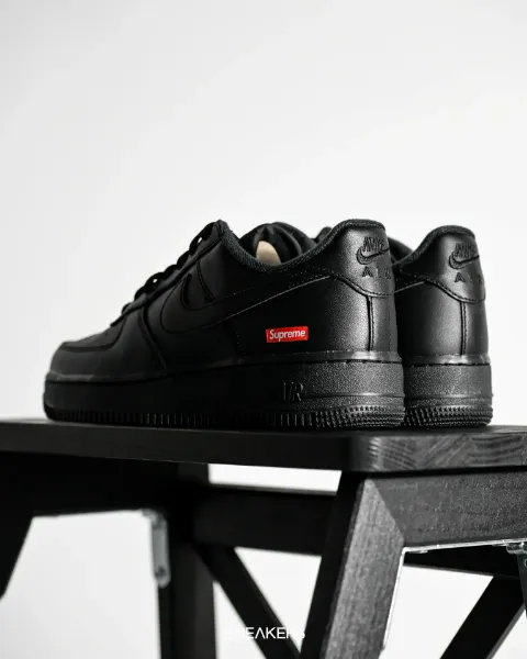 iSNEAKERS 現貨 Supreme X Nike Air Force 1 Low "Black" 聯名款 黑色 CU9225-001
