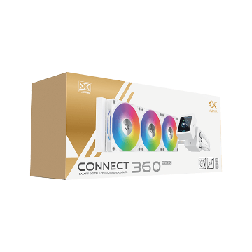 圖片 【Xigmatek富鈞】Connect 360 Arctic LCD幫浦頭 ARGB 白色一體式風扇 一體式水冷散熱器