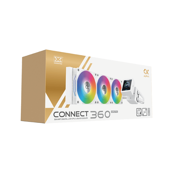 圖片 【Xigmatek富鈞】Connect 360 Arctic LCD幫浦頭 ARGB 白色 一體式水冷散熱器(放自己喜歡的照片)
