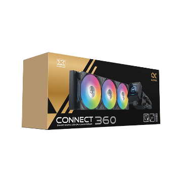 圖片 【Xigmatek富鈞】Connect 360 Arctic LCD幫浦頭 ARGB 白色一體式風扇 一體式水冷散熱器