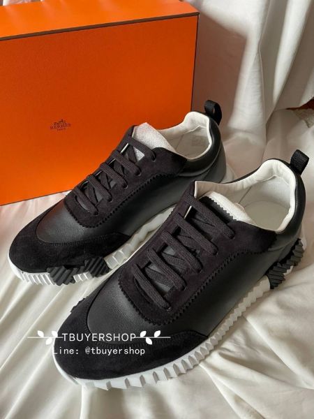 圖片 Hermes🐴Hlogo 男鞋 黑皮革 尺寸 42 含盒子
