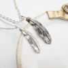 圖片 【純銀情侶對鍊】羽戀 | 復古×羽毛×鋯石對鍊 | 大員囡仔